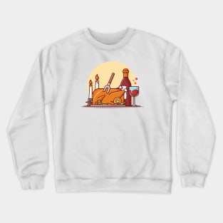 Thanksgiving Cartoon Vector Icon Illustration Crewneck Sweatshirt